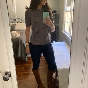 Anthropologie Deletta ruffle front blouse